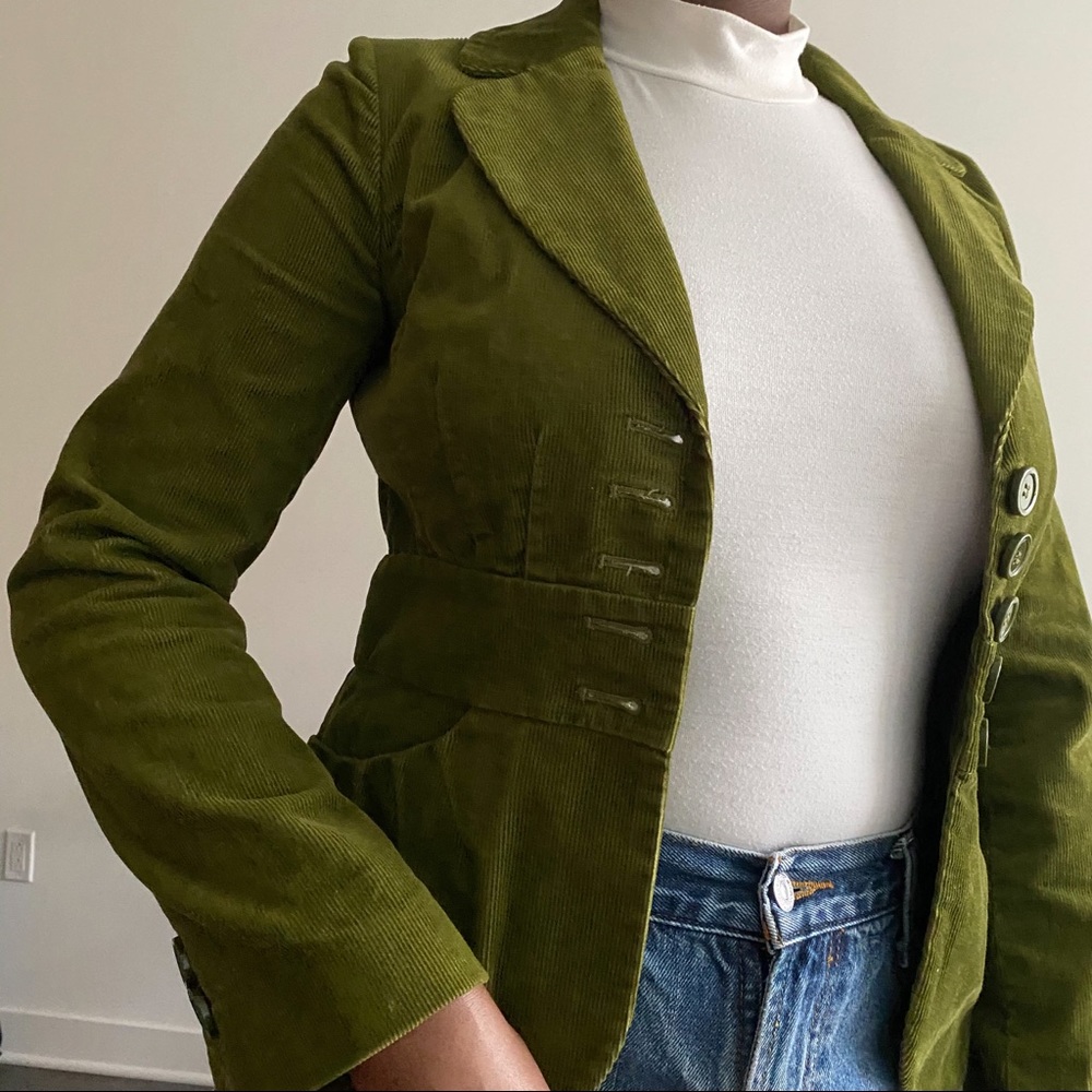 SOLD - Green Corduroy blazer